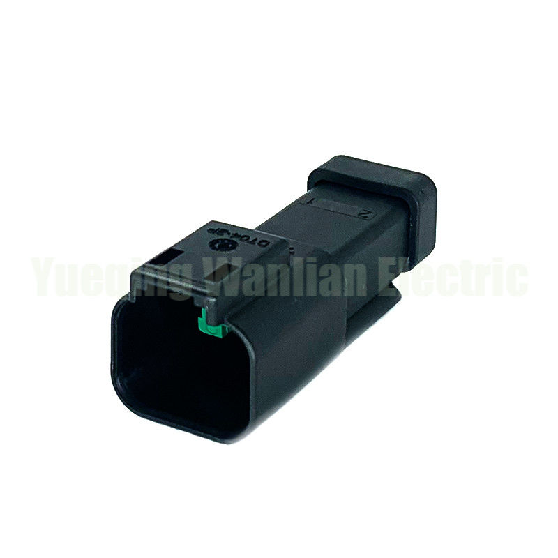 2 পিন DT04-2P-CE03 কালো তারের হার্নেস টার্মিনাল জলরোধী ইঞ্জিন বৈদ্যুতিক সংযোগকারী