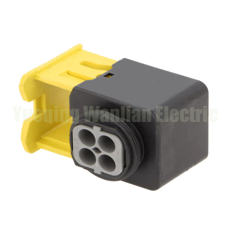 4 পিন HDSCS সংযোগকারী 2-1418390-1 কালো শেল গ্রে কী জলরোধী মহিলা প্লাগ